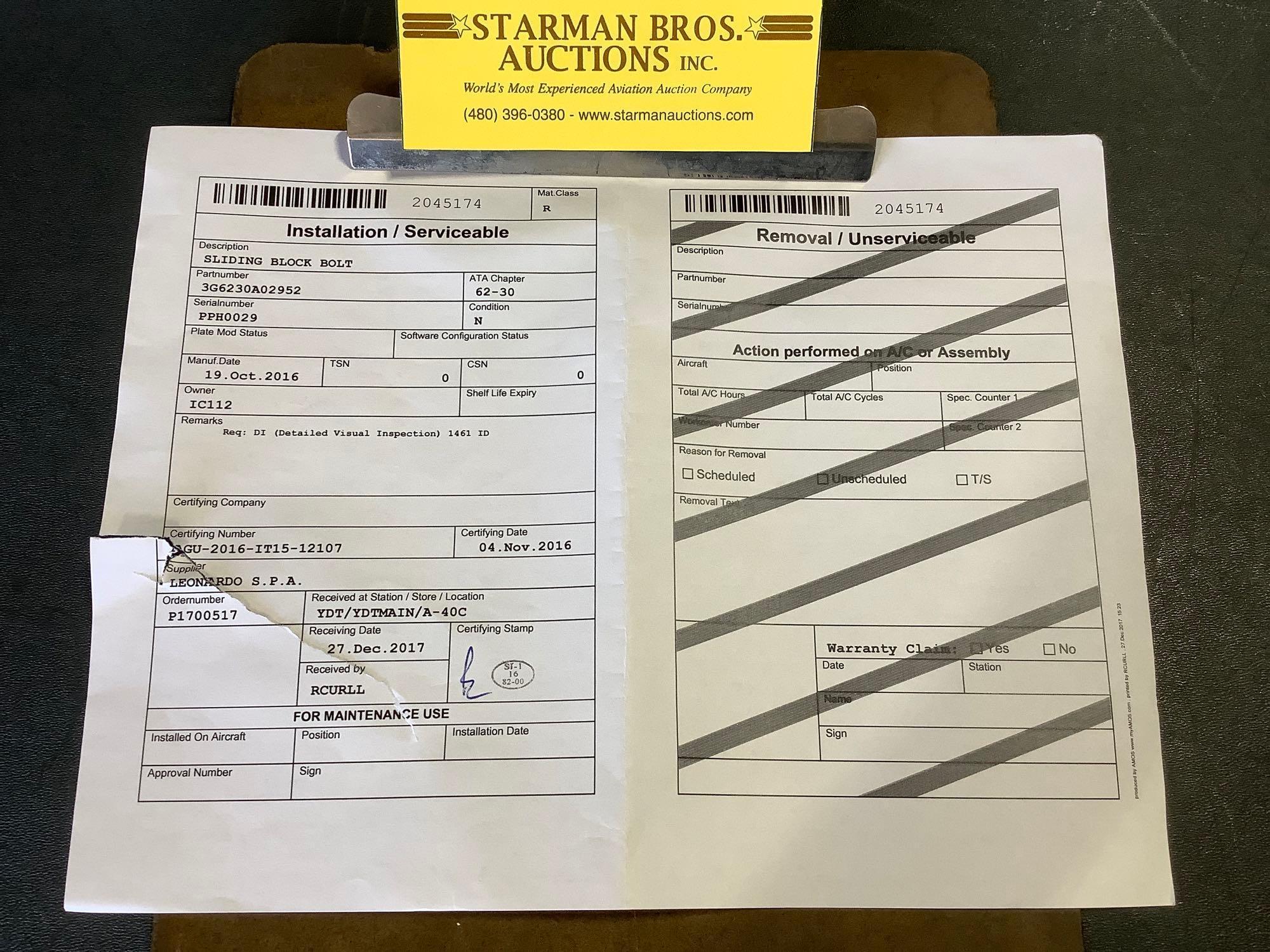 NEW SLIDING BLOCK BOLTS 3G6230A02952