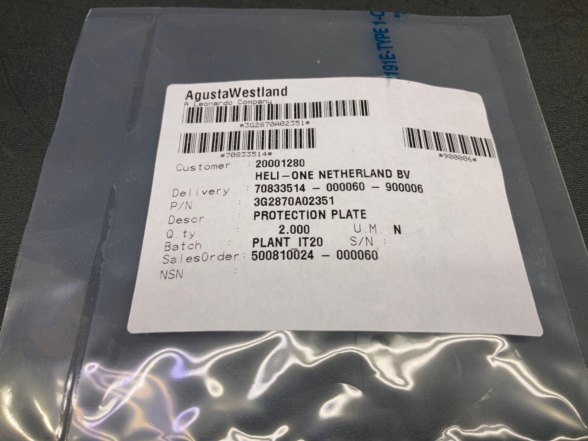 NEW PROTECTION PLATE 3G2870A02351, FUEL VENT COVER 3G2870A02351, AFT ROLLER HOLDER 3P7111A16051 &