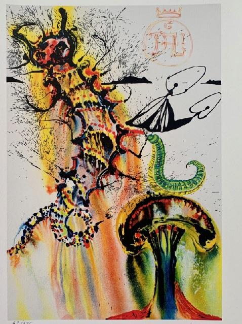 Dali Advice From A Caterpillar Facsimile Signed Numbered Giclee