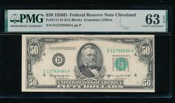 1950D $50 Cleveland FRN PMG 63EPQ