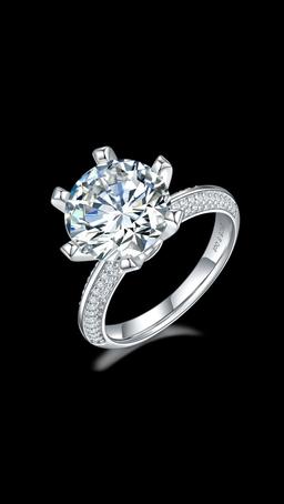 Sparkling 5 Ct VVS1 White F-G Fire Moissanite Ring