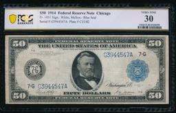 1914 $50 Chicago FRN PCGS 30