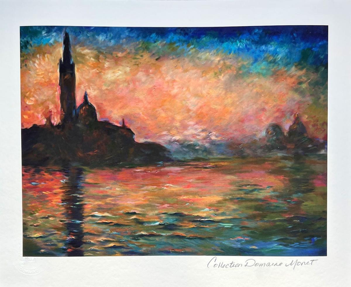 Claude Monet Venice At Dusk Estate Signed Limited Edition Giclee