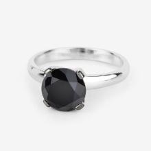 14KT White Gold 3.00ctw Black Diamond Ring