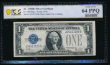 1928B $1 Silver Certificate PCGS 64PPQ