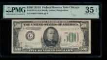 1934A $500 Chicago FRN PMG 35EPQ