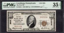 1929 $10 Leechburg PA National PMG 35EPQ