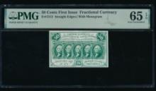 50 Cent First Issue Fractional PMG 65EPQ