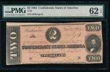 1864 $2 T-70 Confederate PMG 62EPQ