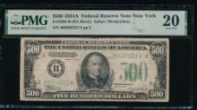 1934A $500 New York FRN PMG 20