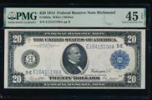 1914 $20 Richmond FRN PMG 45EPQ
