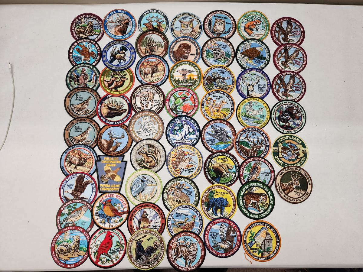 (59Pcs.) PA GAME COMMISSION PATCHES