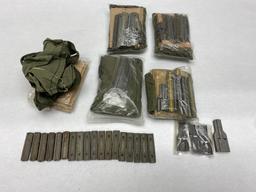 TRAY LOT OF U.S. STRIPPER CLIPS AND BANDOLIERS