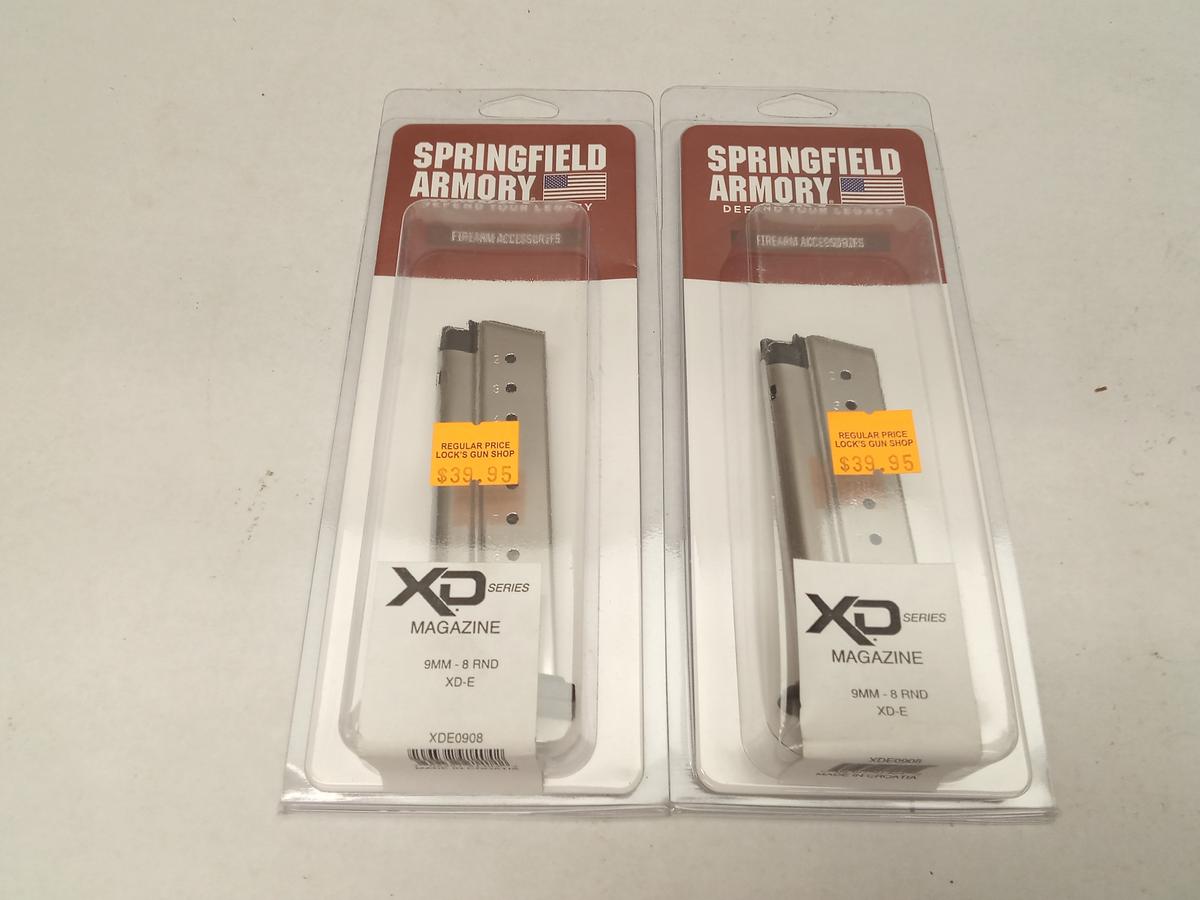 (2Pcs.) SPRINGFIELD ARMORY XD-E 8RD 9MM MAGAZINES