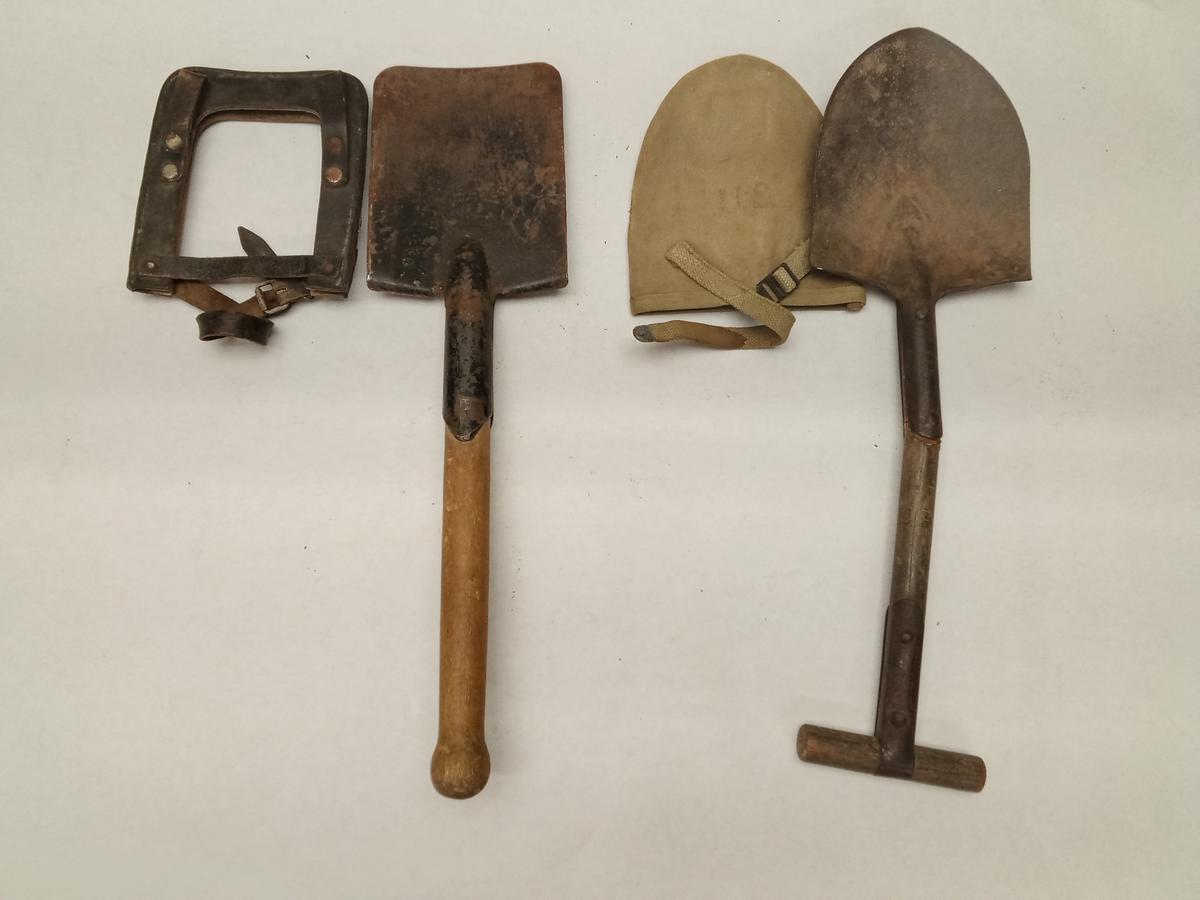 (2Pcs.) GERMAN AND AMERICAN ENTRENCHING TOOLS.