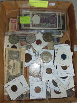 Variety of Foreign Coins & Notes: Canada, Costa