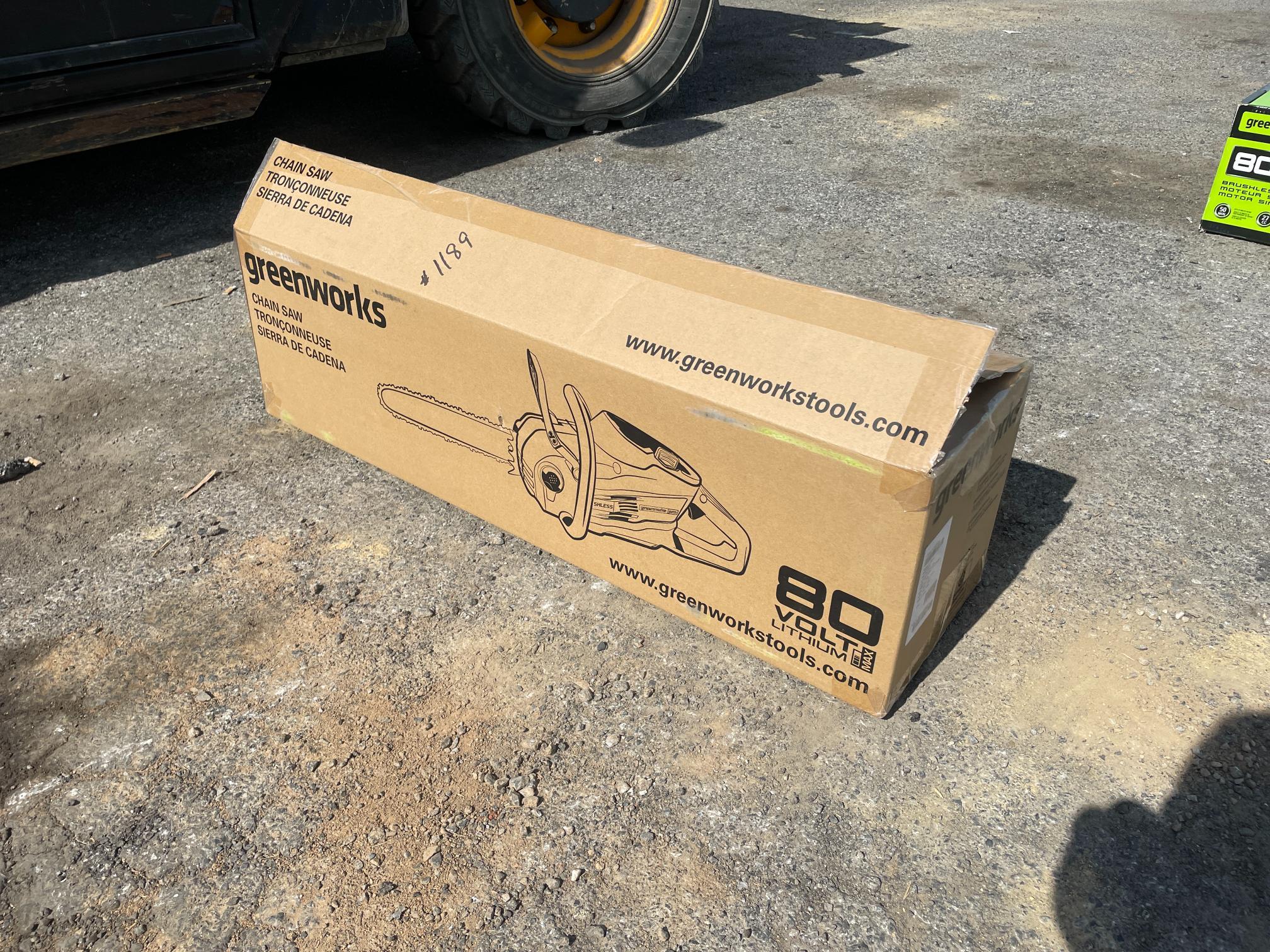 New Greenworks Pro 18" 80 Volt Chainsaw