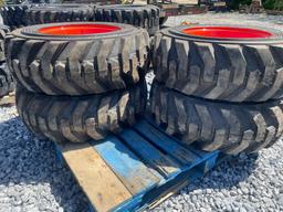 New Set Of (4) 10-16.5 Skid Loader Tires