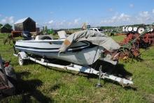 **T** 1954 Duracraft 16' Aluminum boat, propeller, outboard, Minnkota trolling motor, 4-seater, cove