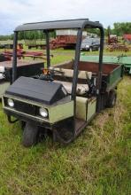 Cushman Truckster Model #898930-9010  with hydraulic dumpbox, pto, 2-speed, roll bar, has been sitti