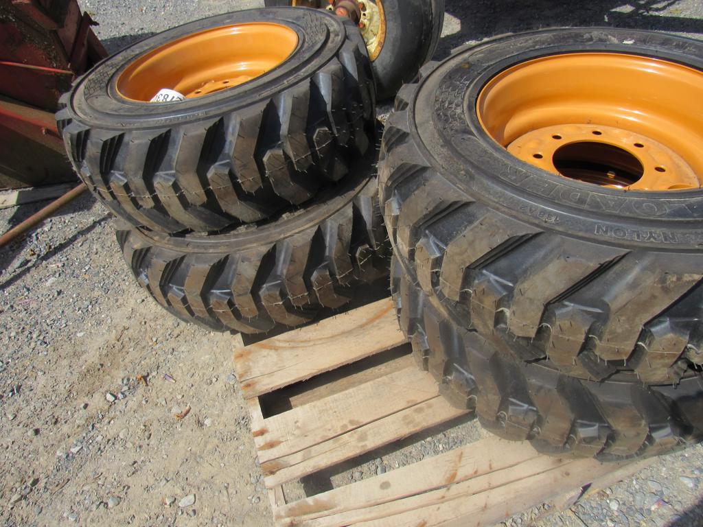 (New) 10-16.5 Tires On Wheels for Case (set of 4)