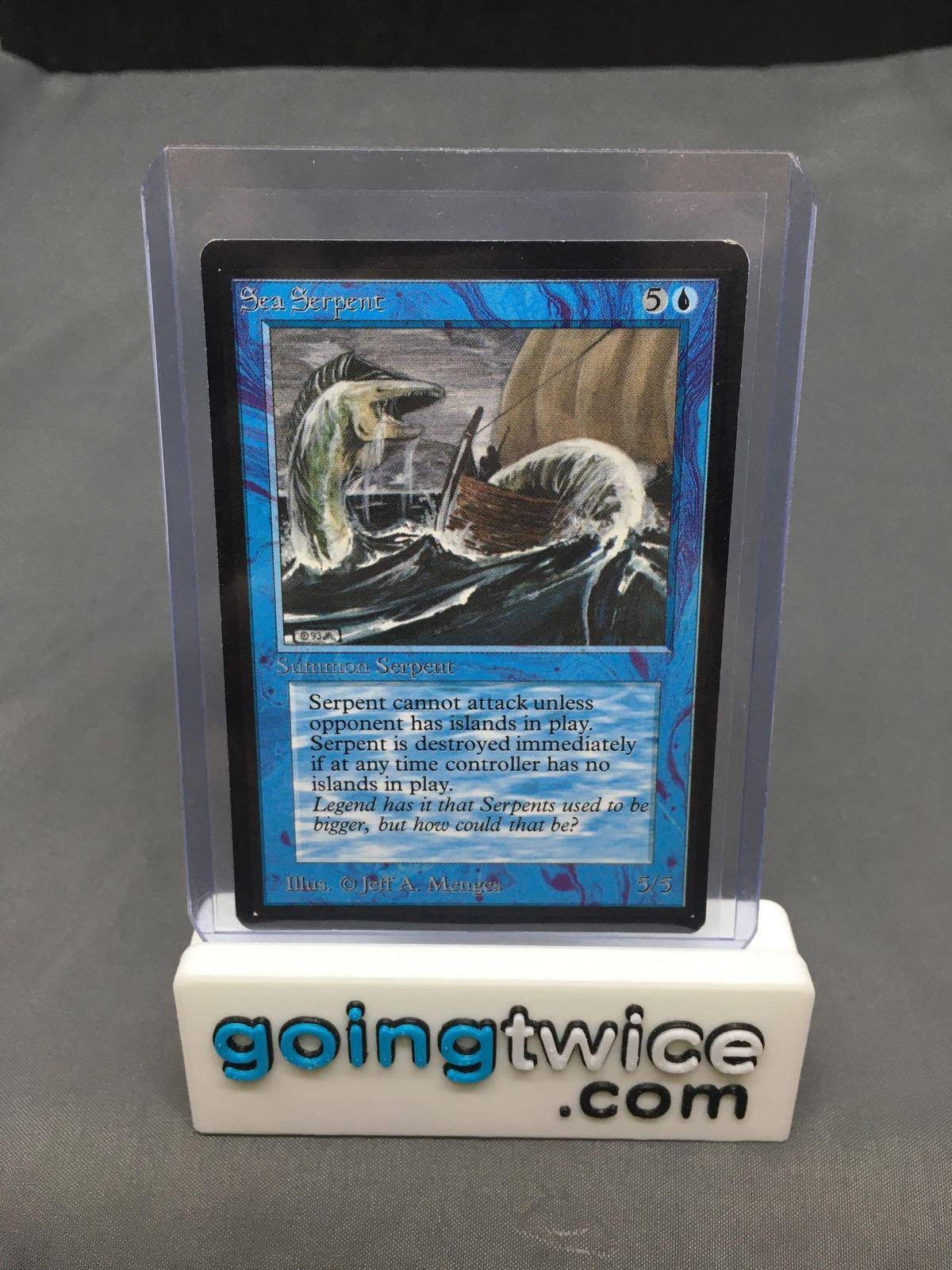 Vintage Magic the Gathering Beta SEA SERPENT Trading Card from Estate Collection