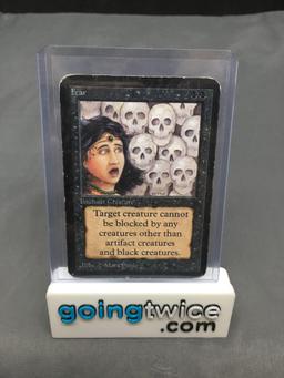 Vintage Magic the Gathering Alpha FEAR Trading Card from Estate Collection