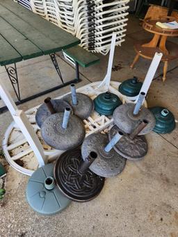 (11) Used Patio Umbrella Bases (located off-site, please read description)