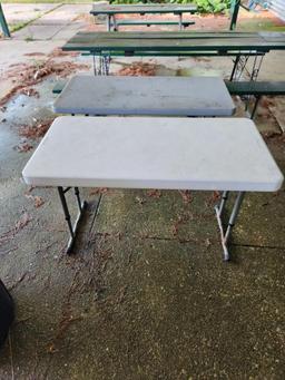 (2) Small Folding Tables (located off-site, please read description)