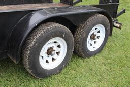 6 Ft.x12 Ft. BP Car Trailer w/6 Bolt Rims & Ramps (Good)