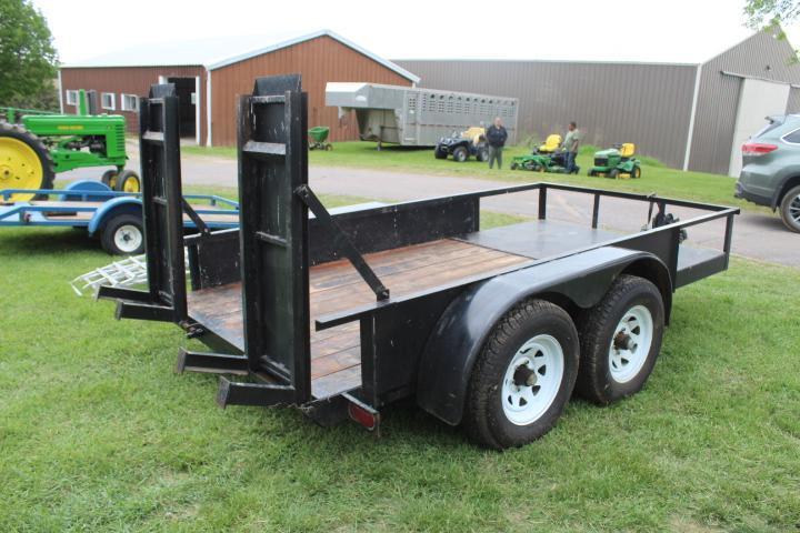 6 Ft.x12 Ft. BP Car Trailer w/6 Bolt Rims & Ramps (Good)