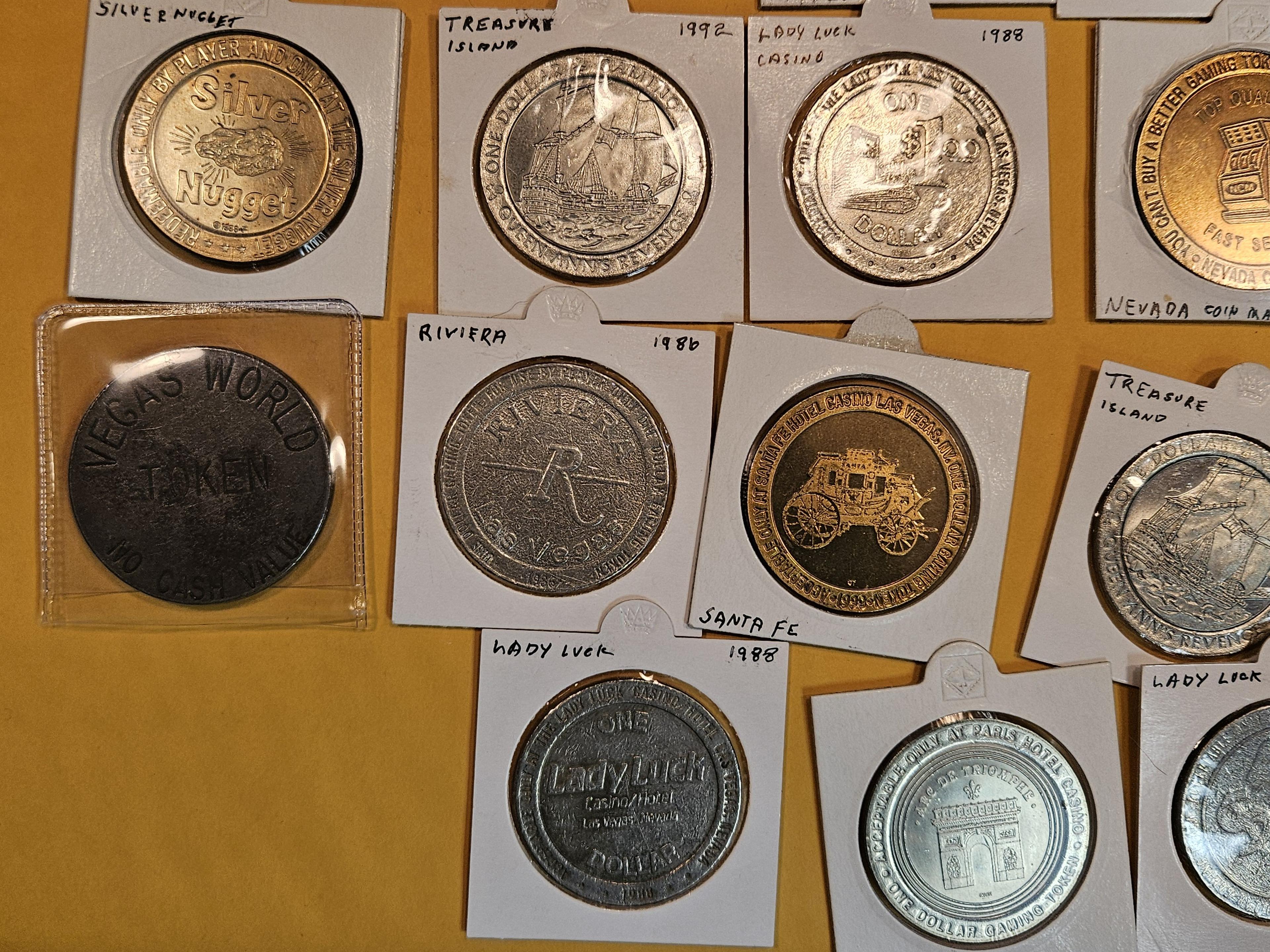 Twenty-two Casinon Tokens