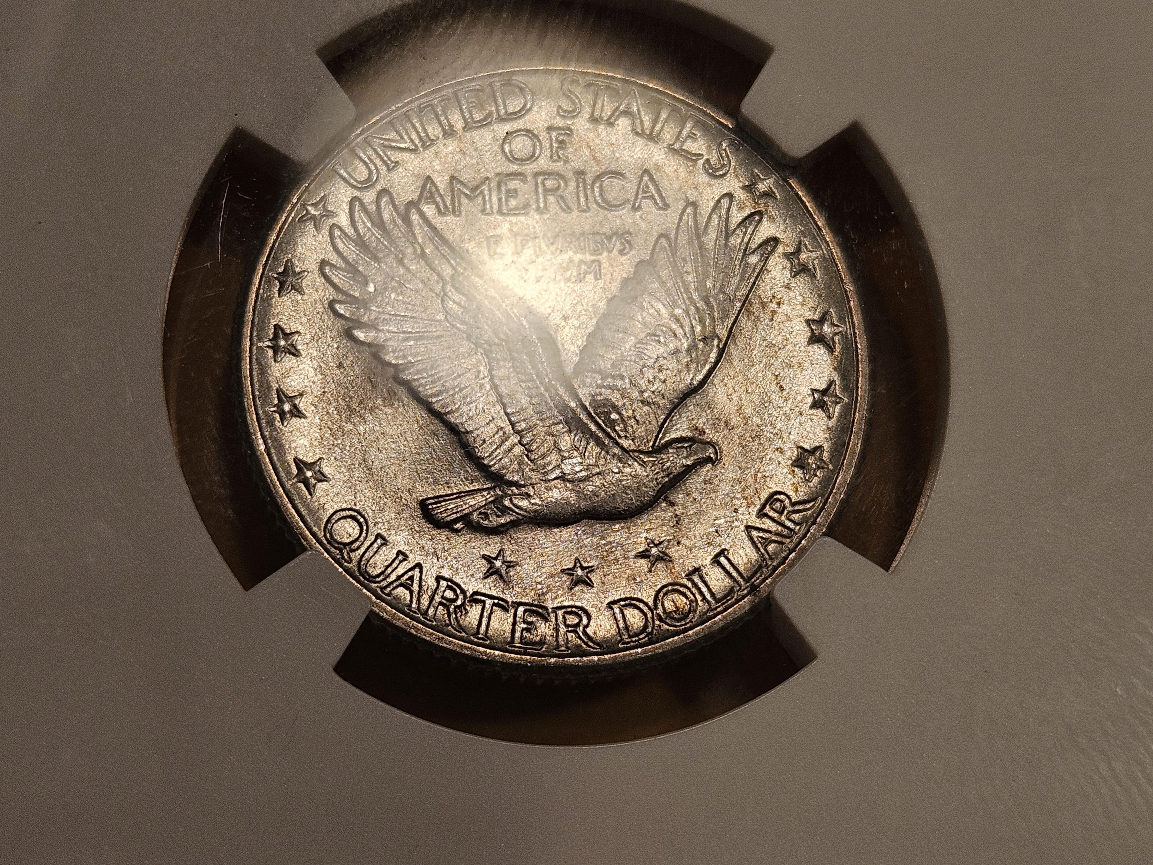 GEM! NGC 1927 Standing Liberty Quarter in Mint State 65