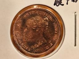 Very Choice Brilliant Uncirculated 1844 Great Britain 1/2 farthing