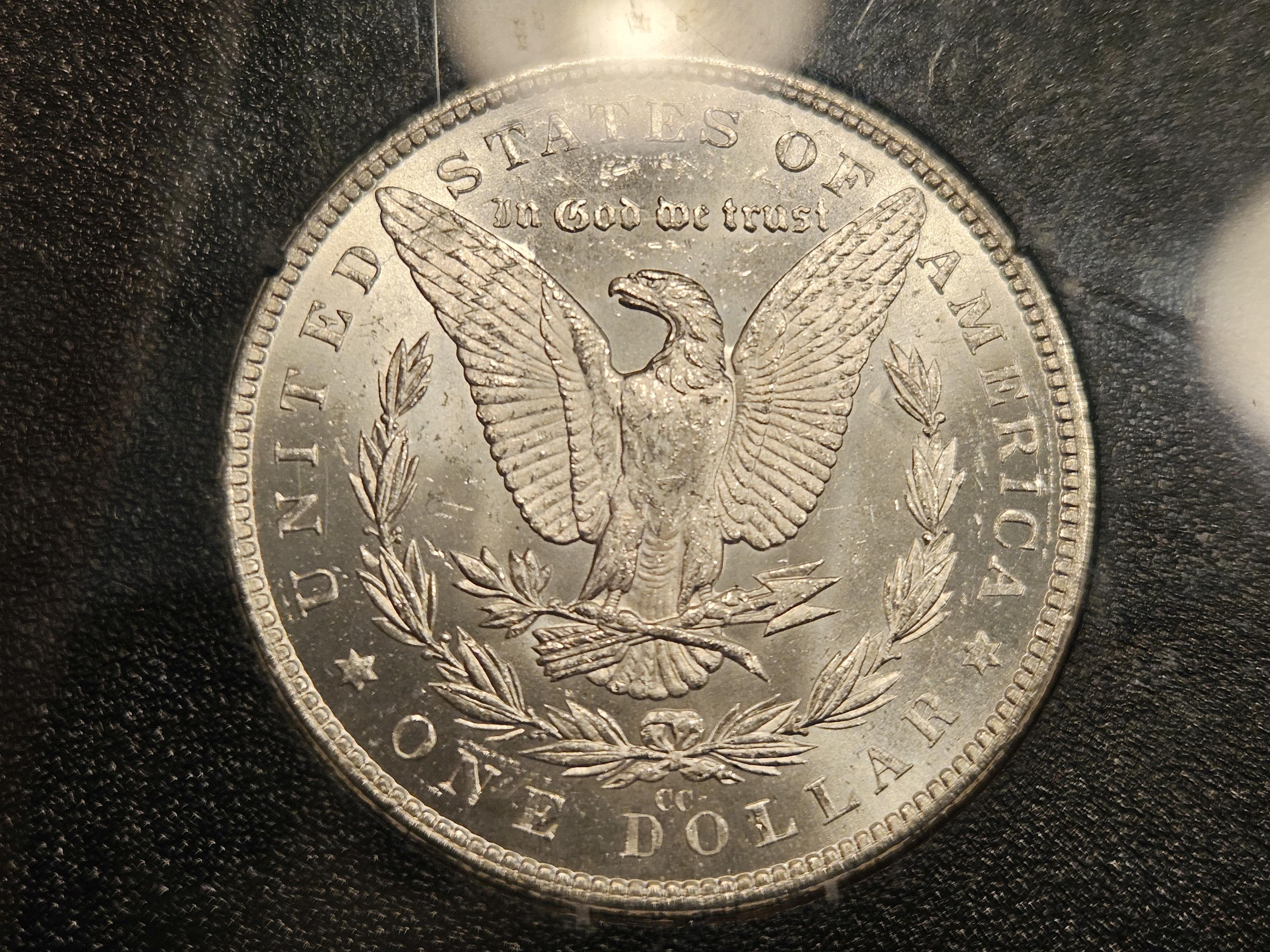 GSA! NGC 1882-CC Morgan Dollar in Mint State 63