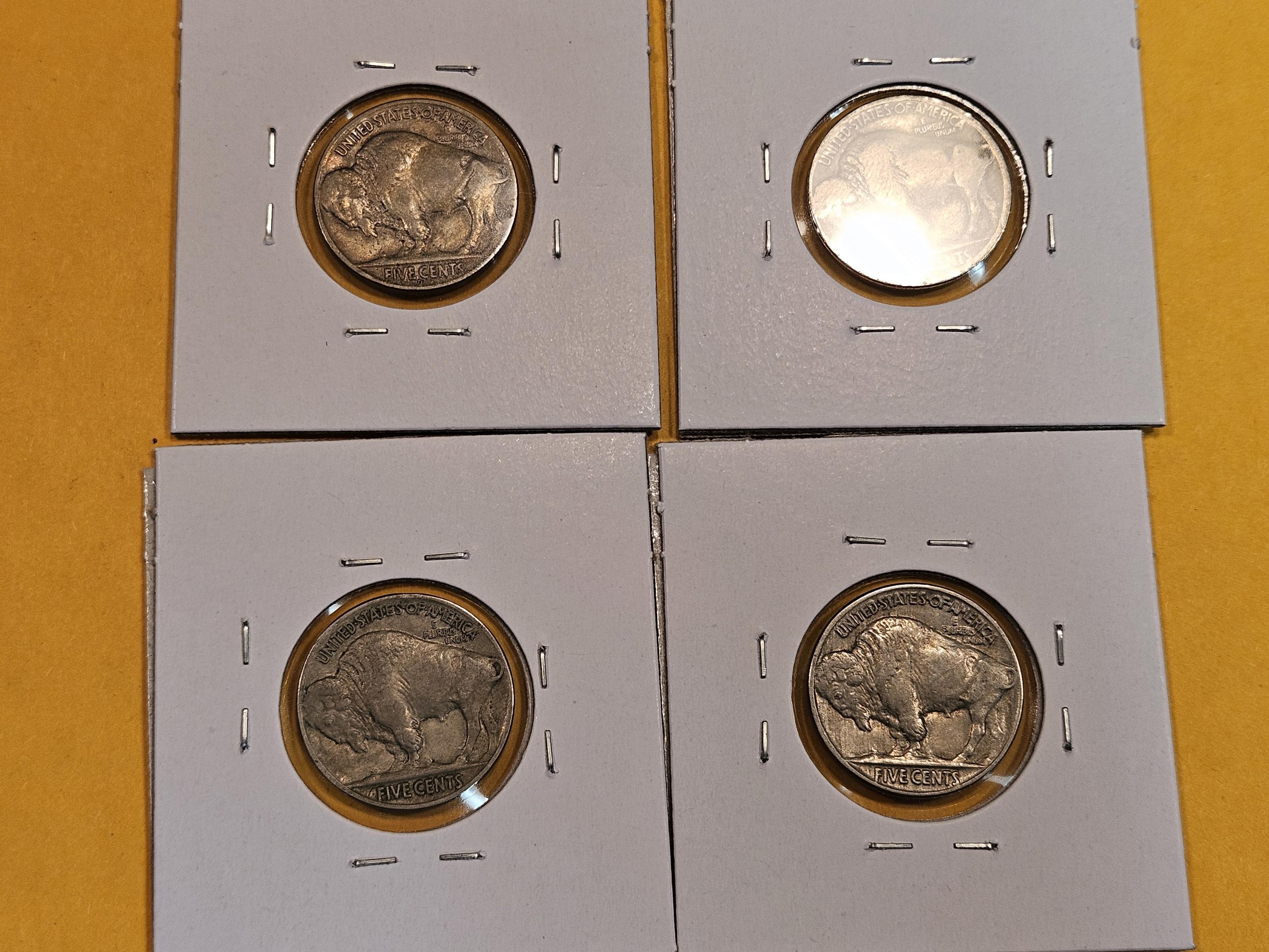 Four better date Buffalo Nickels