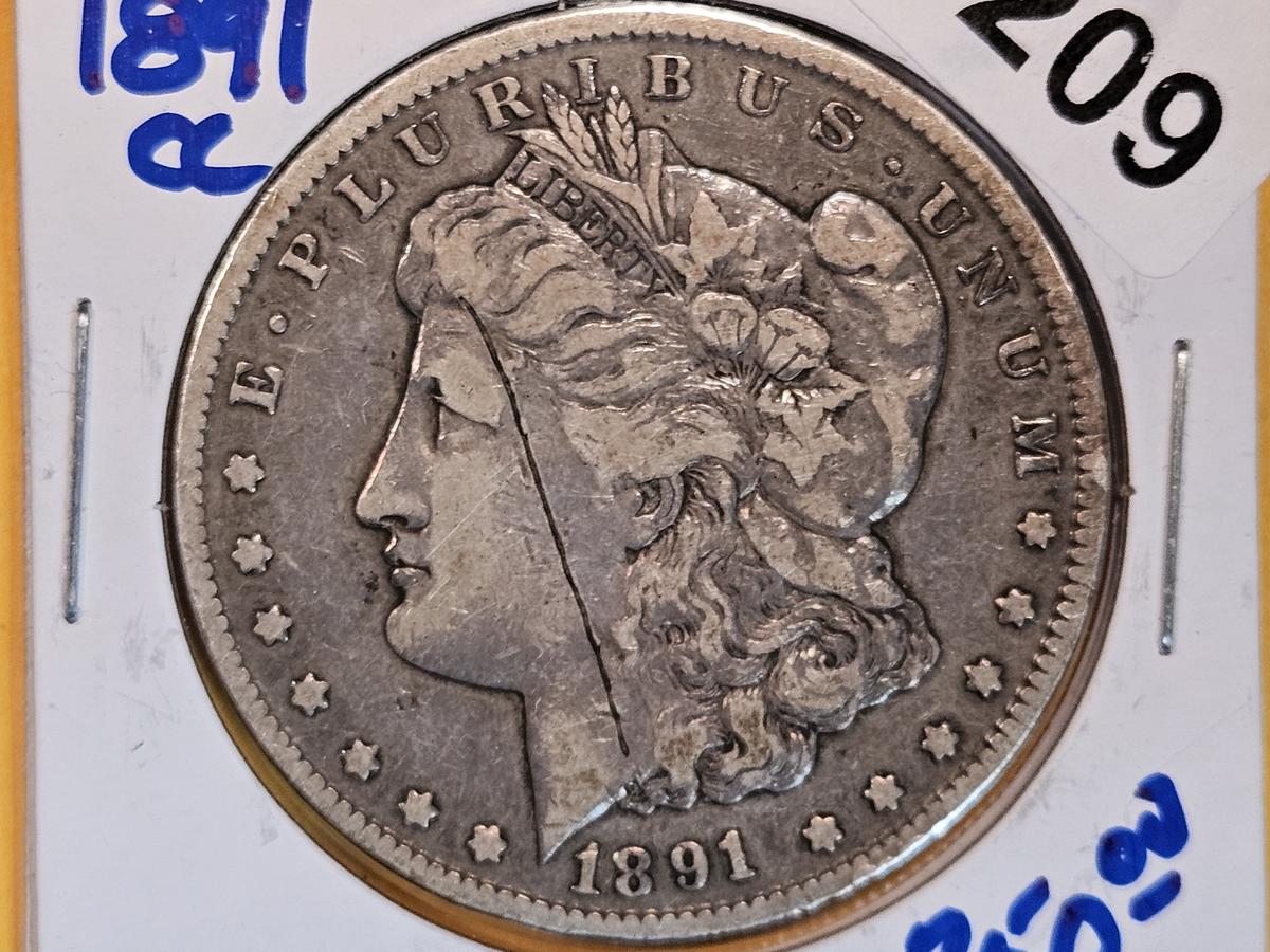 ** KEY DATE ** 1891-CC Morgan Dollar