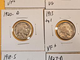 Ten better date and Semi-Key Buffalo Nickels