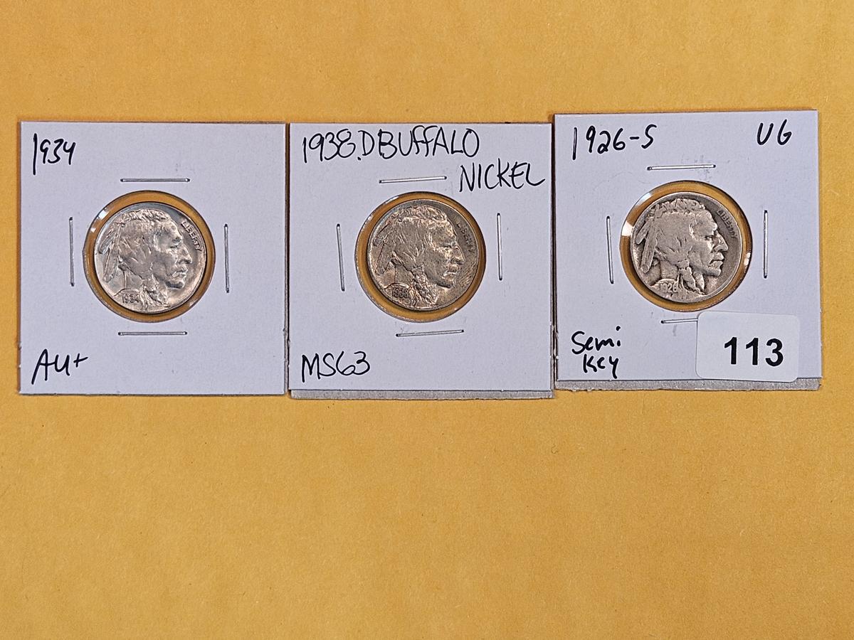 Three Better Buffalo Nickels