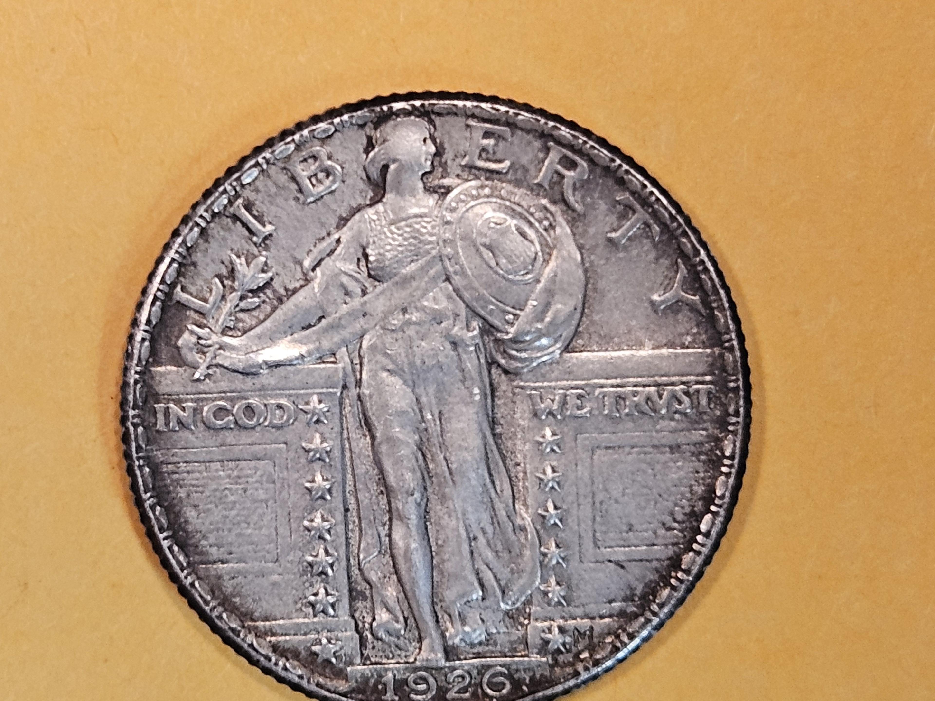 Bright 1926 Standing Liberty Quarter