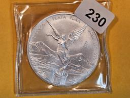 GEM Brilliant Uncirculated 2022 Mexico one silver onza