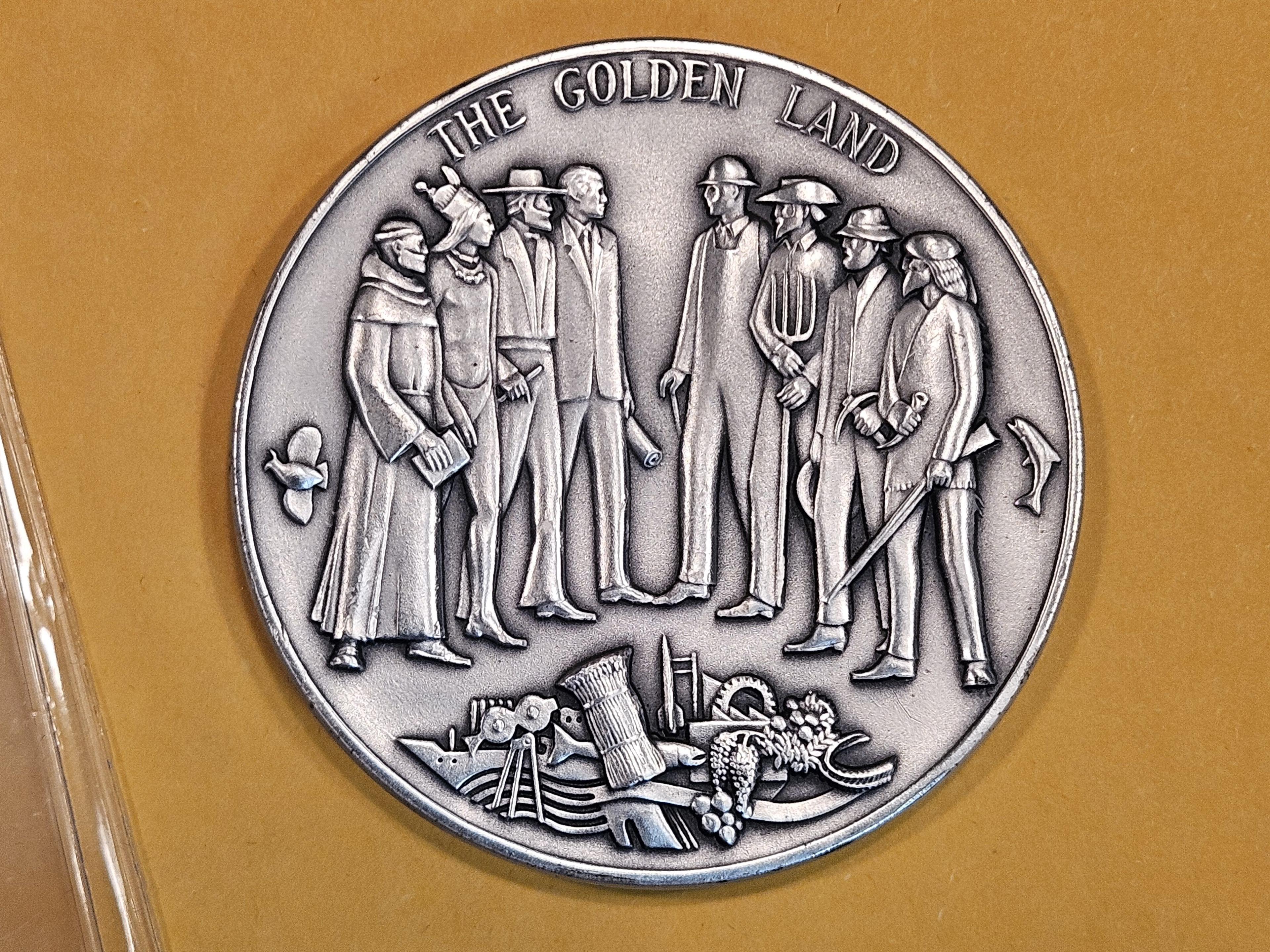 Large FIVE ounce .999 fine silver high-relief medal