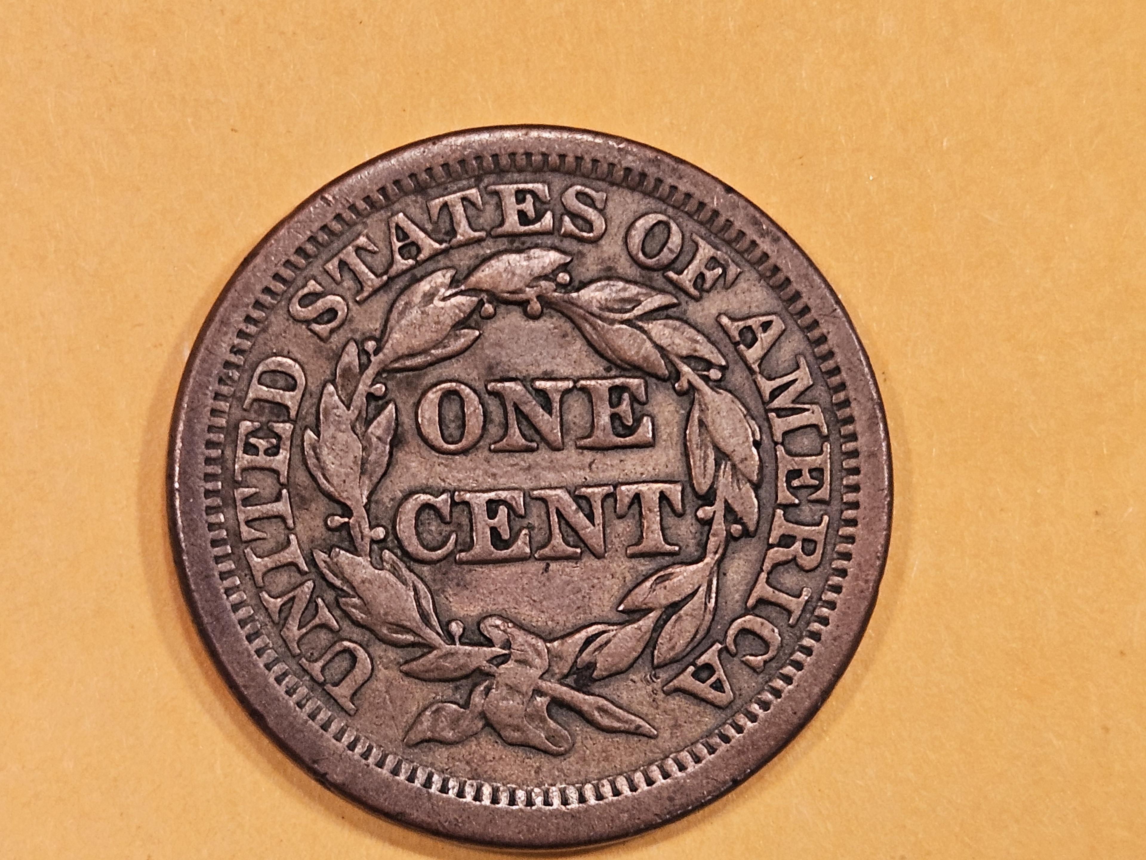 1854 Braided hair Large Cent