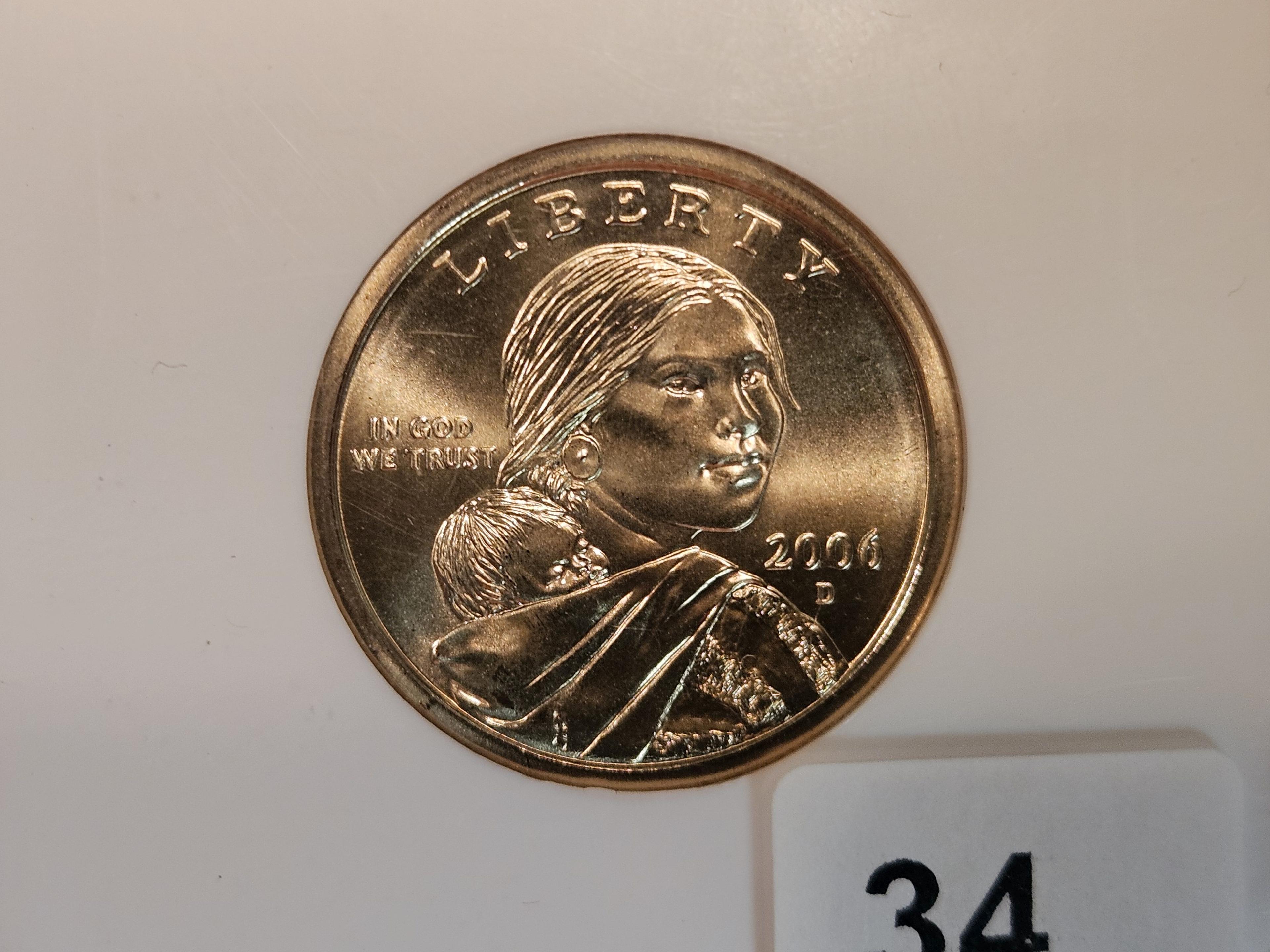 Superb GEM! NGC 2006-D SMS Sacagawea Dollar in Mint State 68