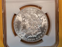 NGC 1904-O Morgan Dollar in Mint State 63