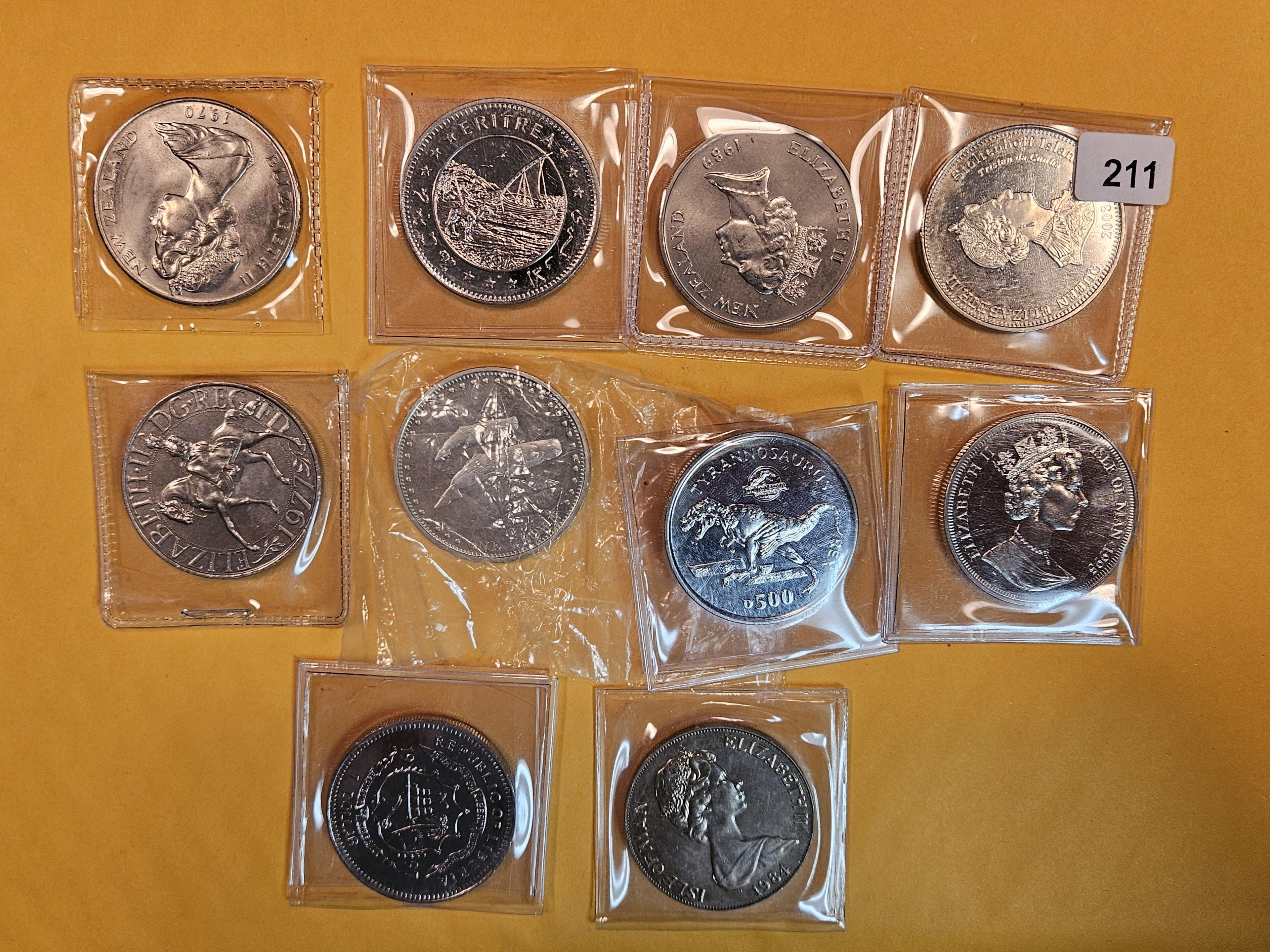 Ten Crown-Sized coins