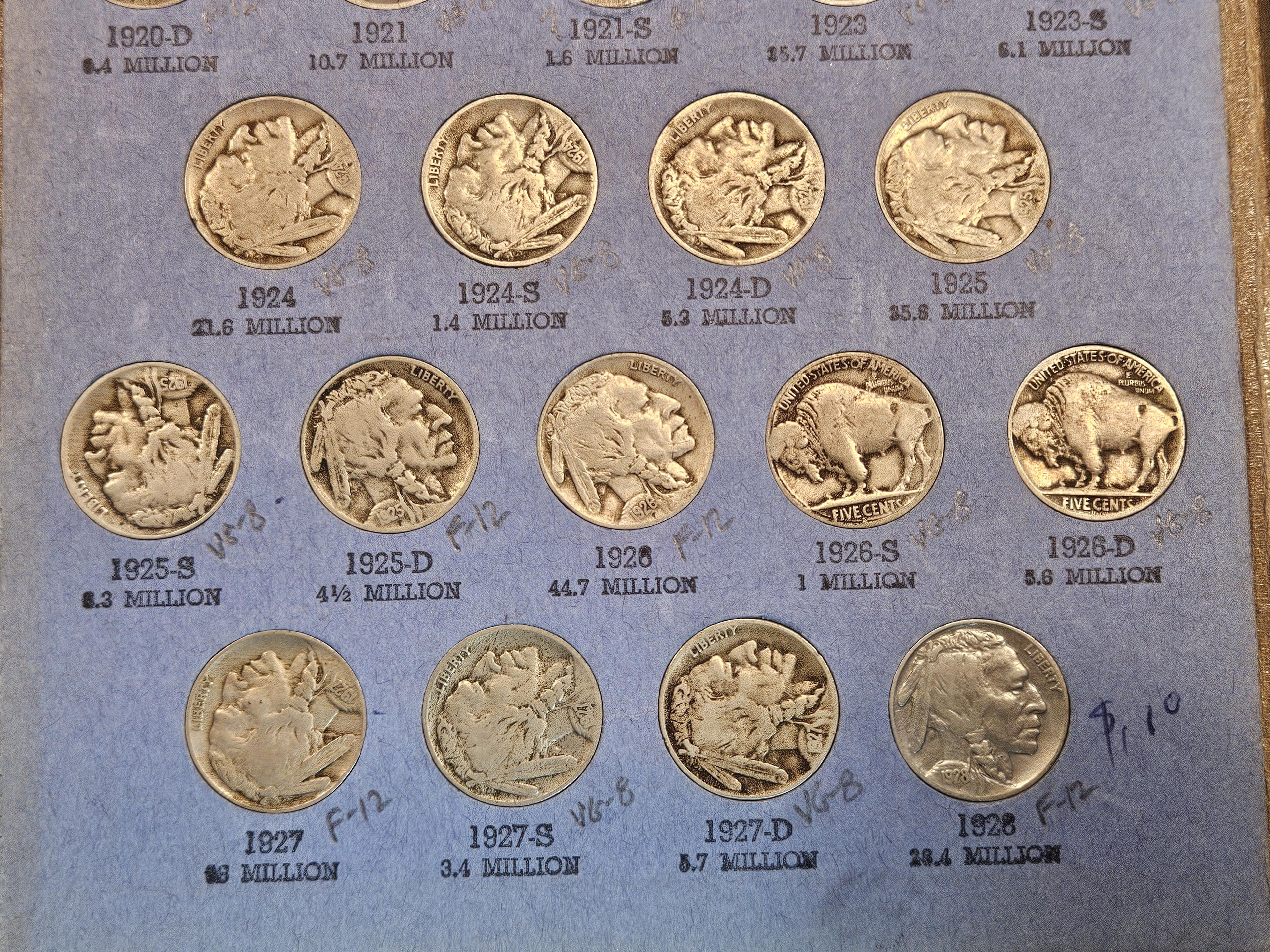 Mostly Complete Buffalo Nickel collection