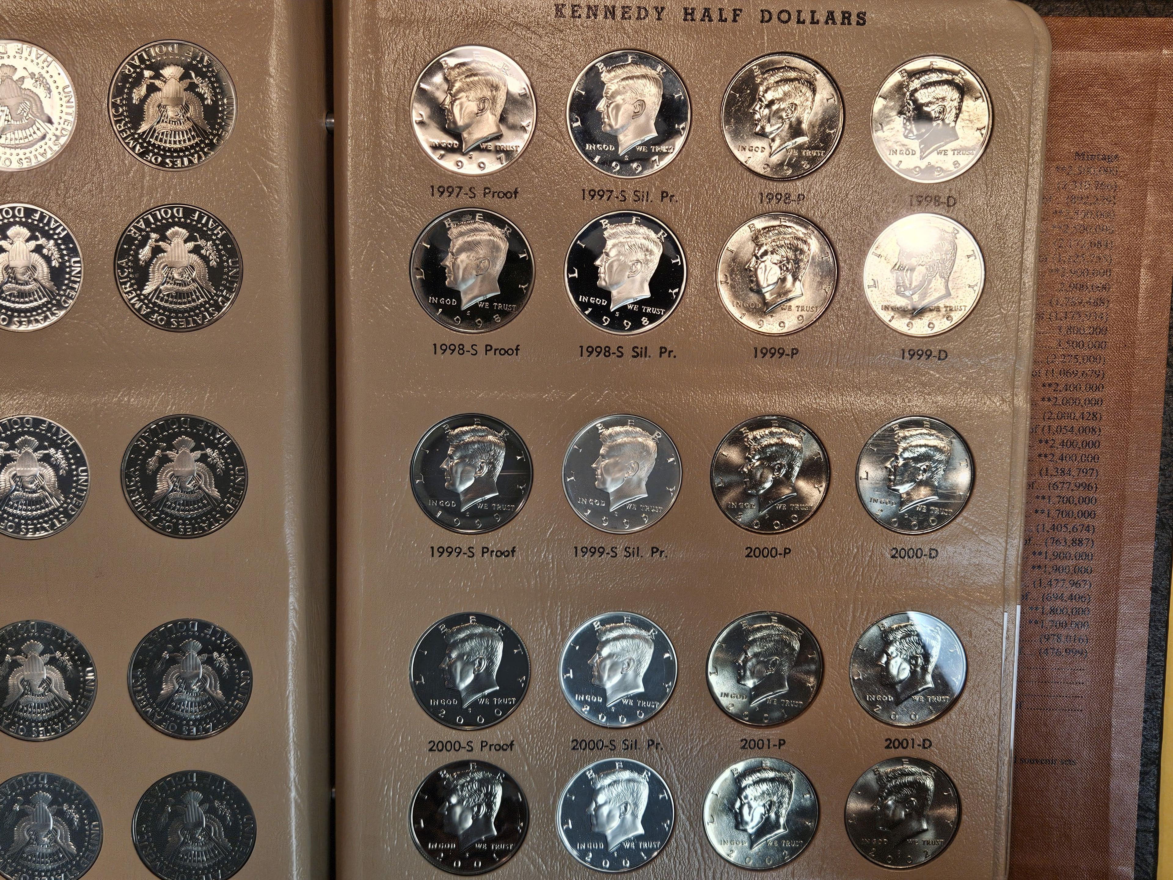 HUGE Kennedy Half Dollar Collection in a nice Dansco Album