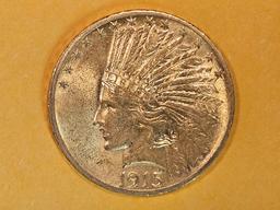 GOLD! Choice Brilliant Uncirculated 1915 GOLD Indian Ten Dollars