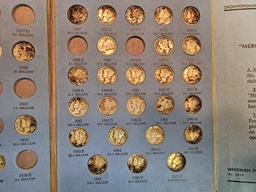 Partially Complete set of silver Mercury Dimes